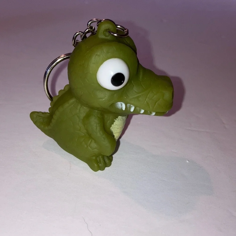 Playful Animal Keychain Set‎ Squishy Silicone with Protruding Eyes NWOT 2”